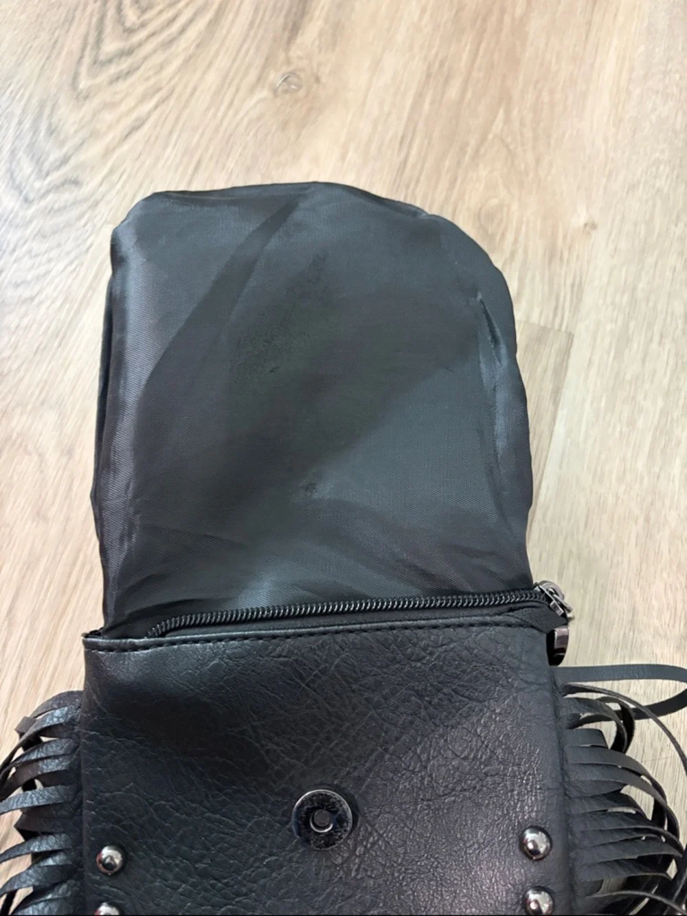 💀 Rockstar Rebel Black Fringe Skull Crossbody Bag Excellent Condition! Festival